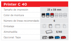 Printer C40 G7 negro/transp/azul