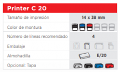 Printer C20 G7 azul/transp/negra