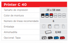 Printer C40 G7 azul/transp/negra