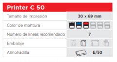 Printer C50 G7 azul/transp/azul