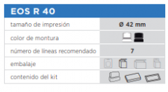 EOS KIT R40 Standard Montura Negra + Foam